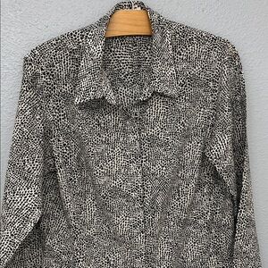 Coldwater Creek Monochrome Animal Print Top